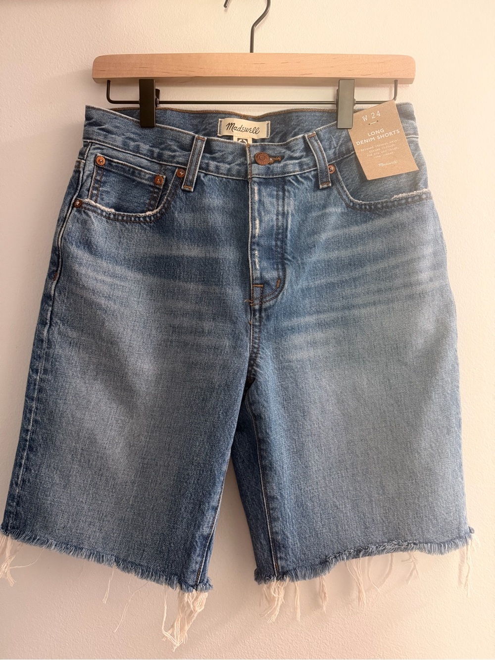 Madewell Long Denim Shorts